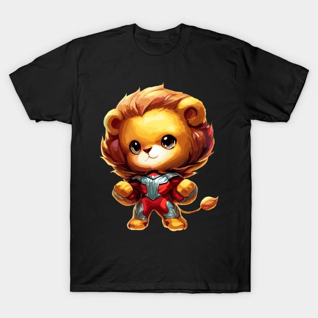 Superhero lion cat T-Shirt by TomFrontierArt